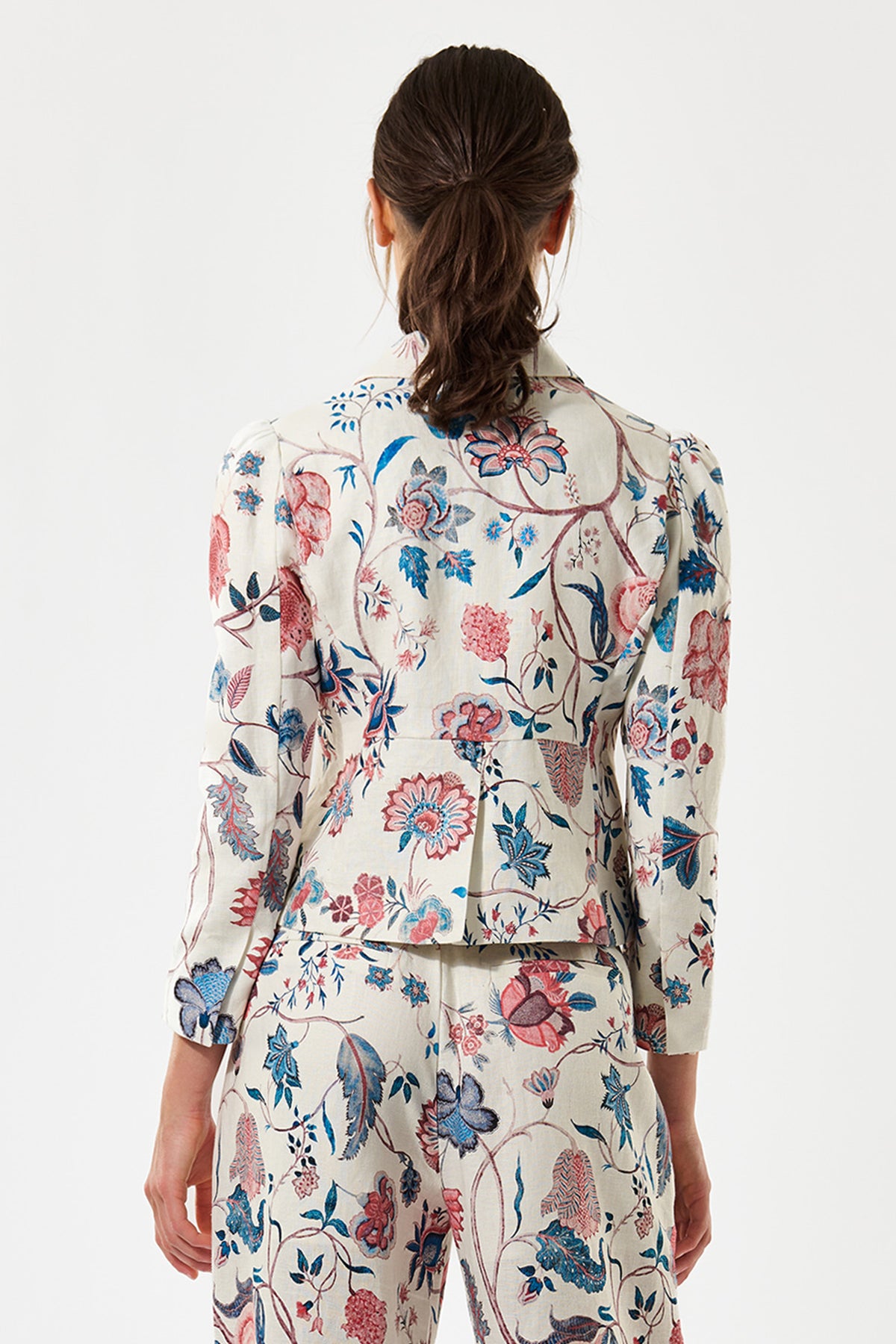 Dea Kudibal DanielaDEA 2440326 Chintz Full Multicolour Cropped Blazer Jacket, back close view