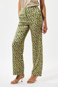 Dea Kudibal EvelinDea 2760326 Deuce Green Straight Pants, styled front close view