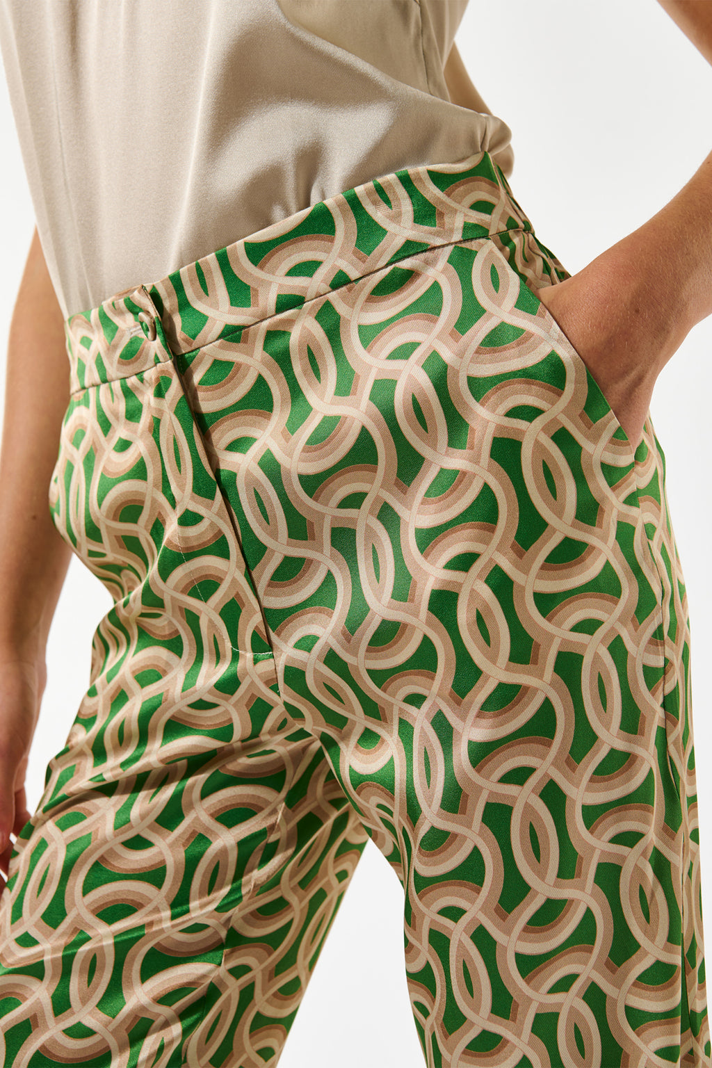 Dea Kudibal EvelinDea 2760326 Deuce Green Straight Pants, pocket detail view