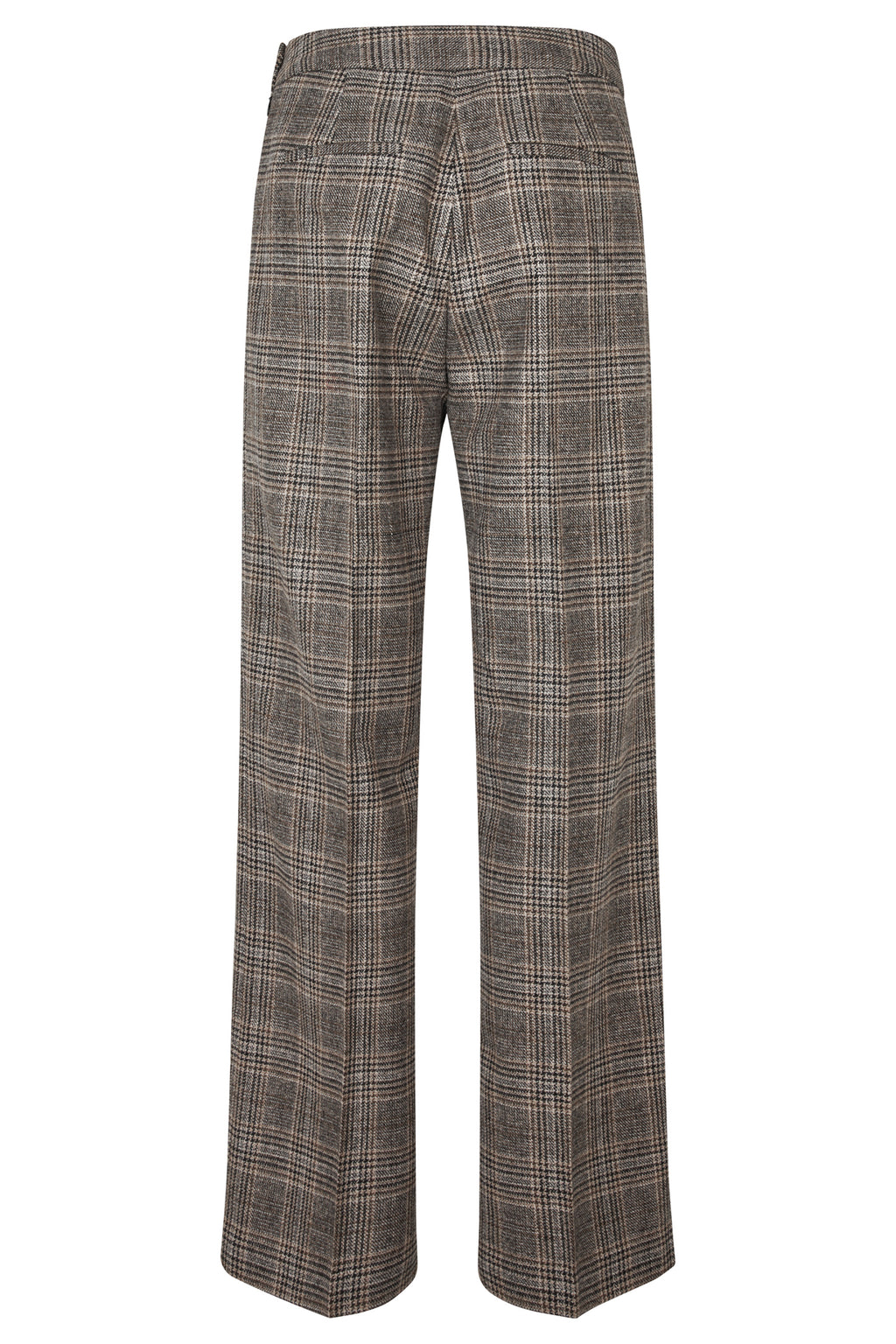 Dea Kudibal IsobelDEA 2830725 Eaton Check Brown Deco Button Trousers, product back view