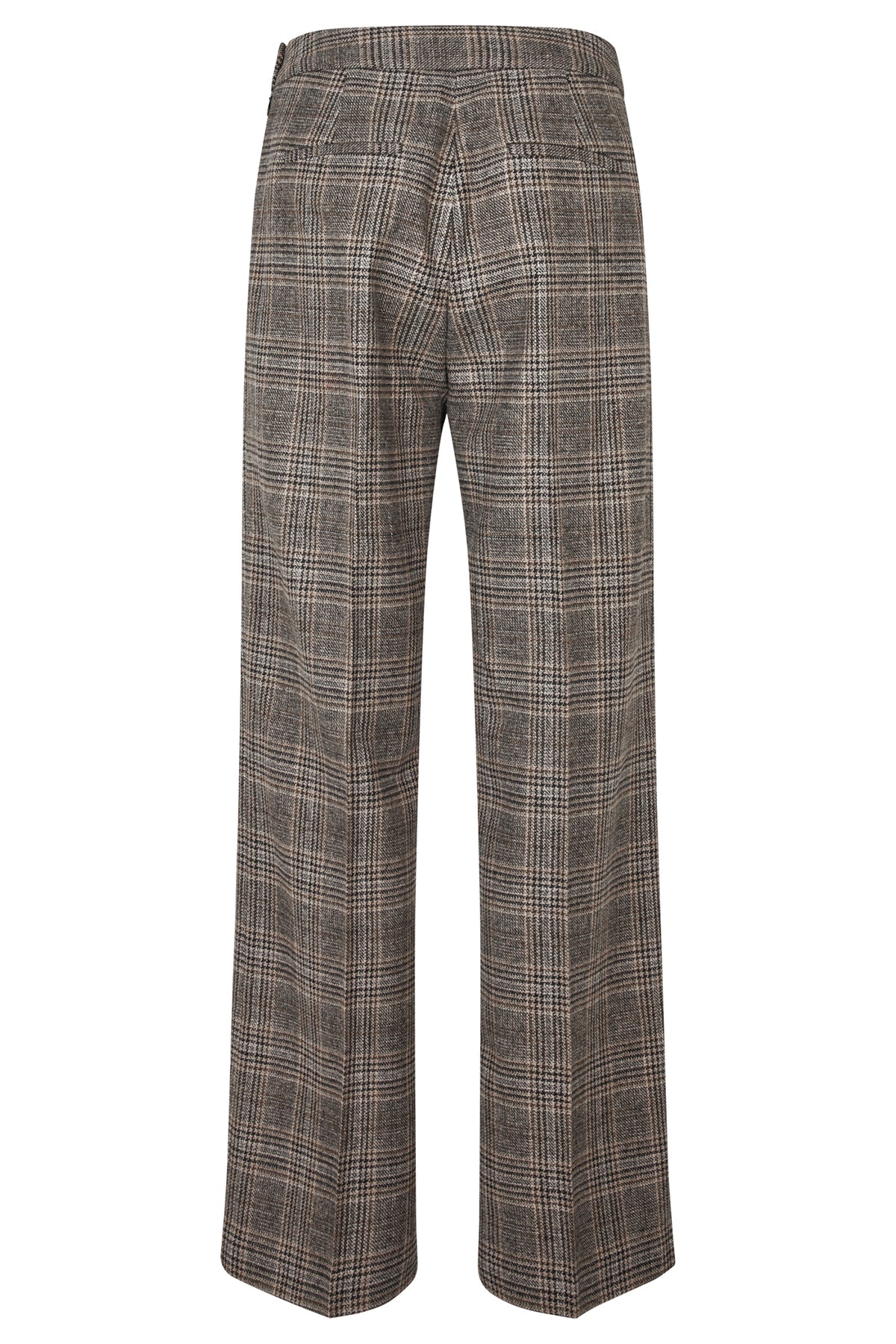 Dea Kudibal IsobelDEA 2830725 Eaton Check Brown Deco Button Trousers, product back view