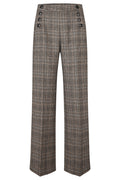 Dea Kudibal IsobelDEA 2830725 Eaton Check Brown Deco Button Trousers, product front view