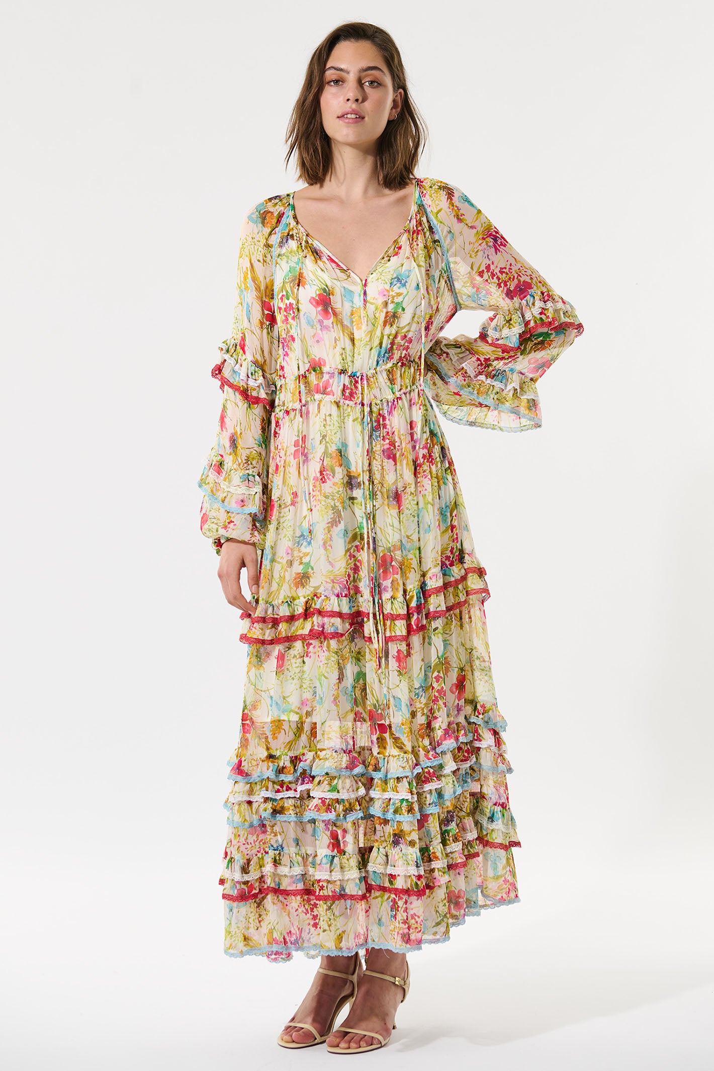Dea Kudibal Juliettadea 0060125 Blossom Print Maxi Dress