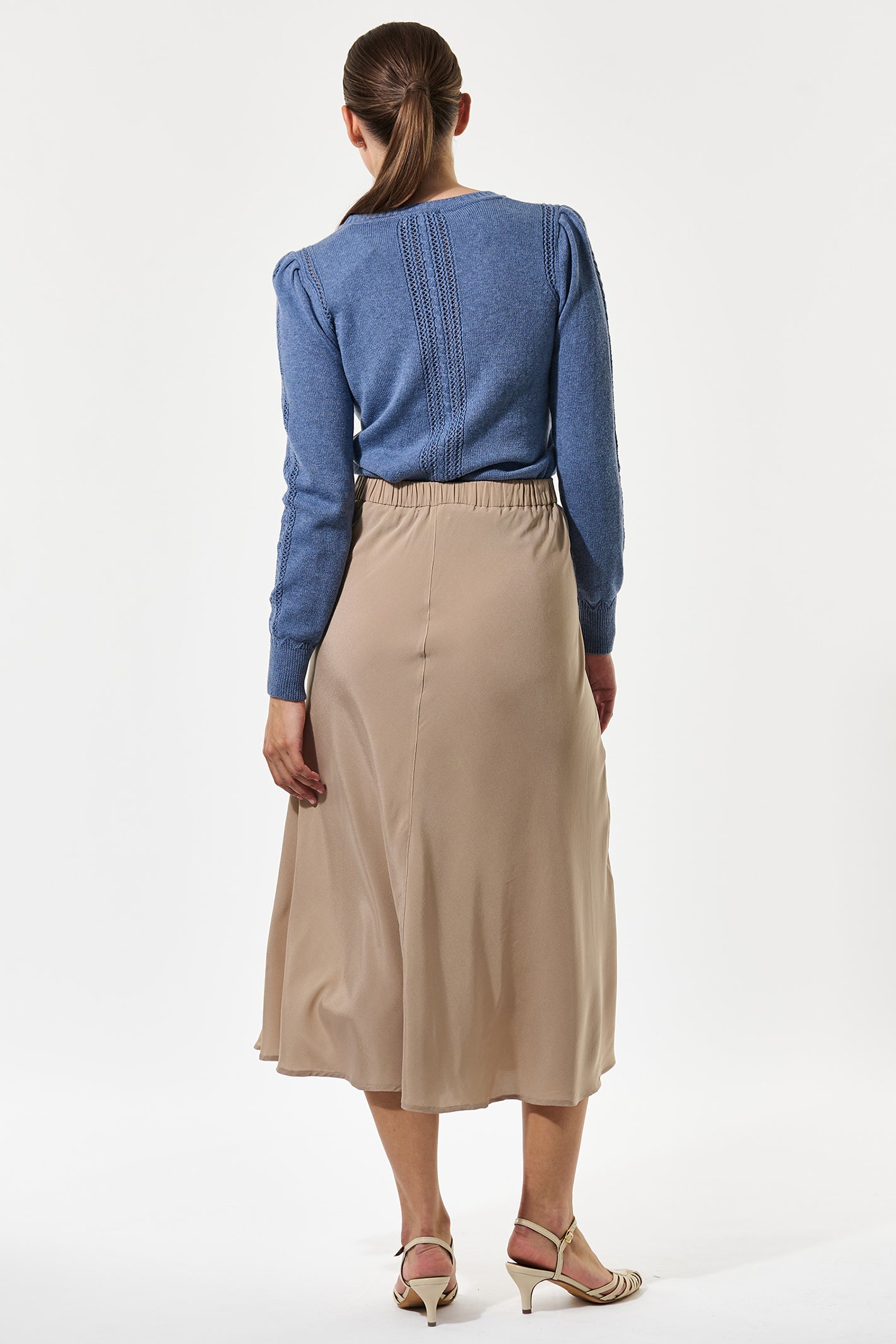 Dea Kudibal KelaDEA 0250126 Biscotti Bias Brown Cut Skirt