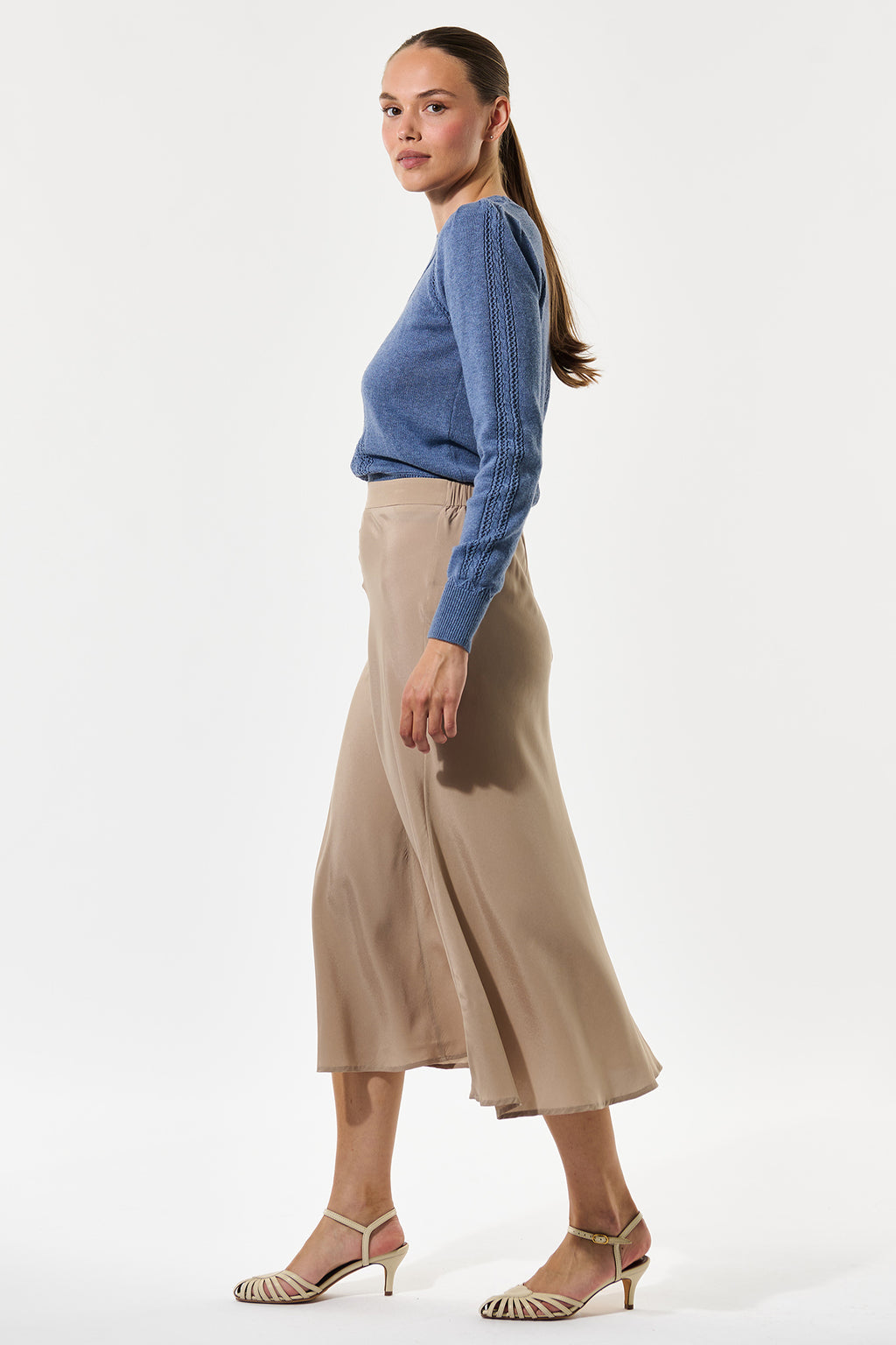 Dea Kudibal KelaDEA 0250126 Biscotti Bias Brown Cut Skirt