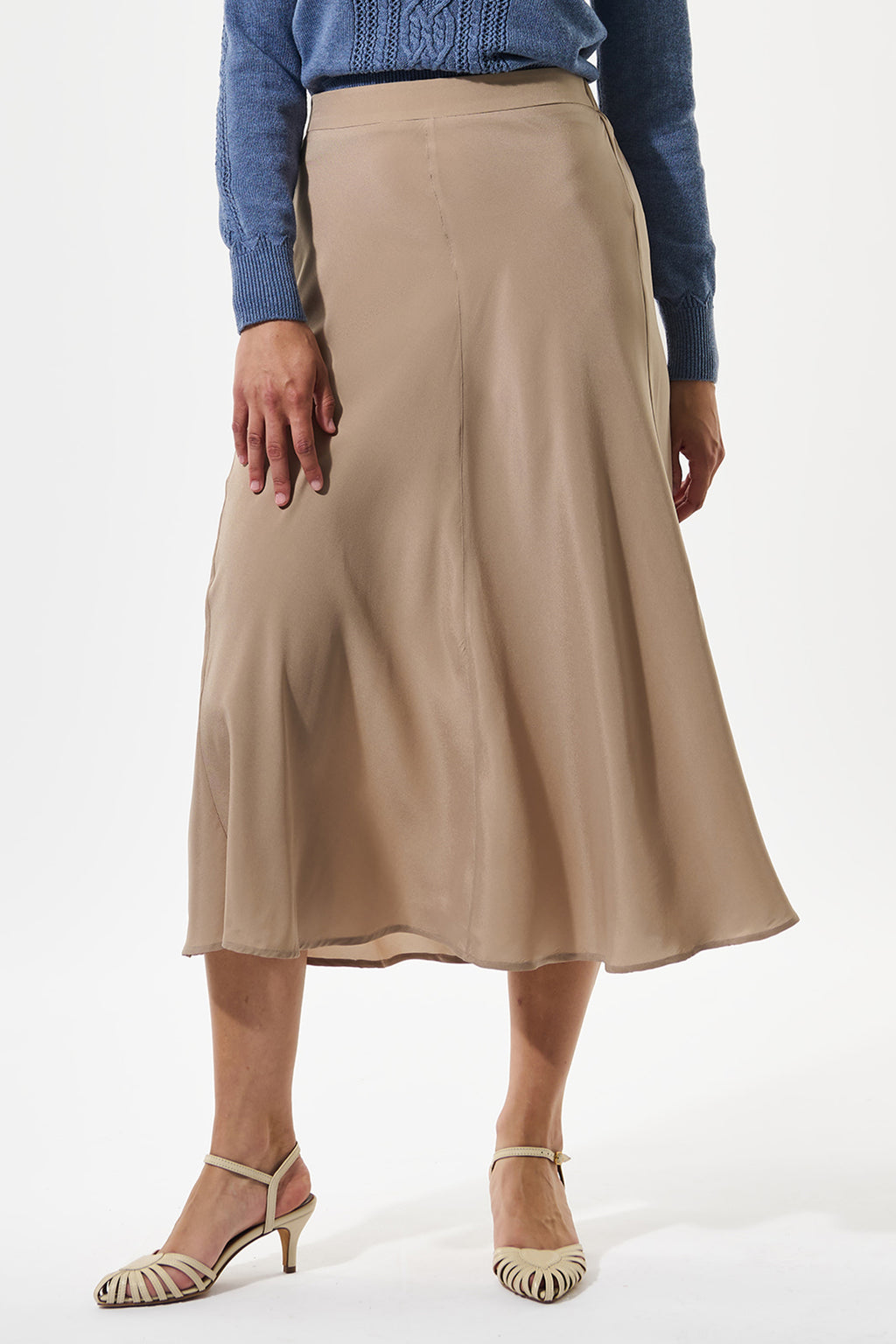 Dea Kudibal KelaDEA 0250126 Biscotti Bias Brown Cut Skirt