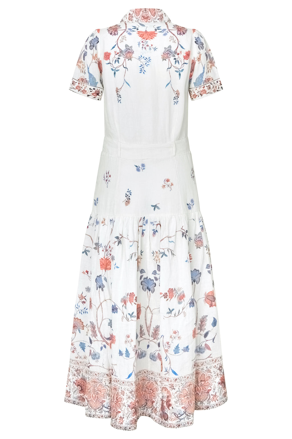 Dea Kudibal LunaDEA Cream Grand Chintz Print Collared Dress 1740326