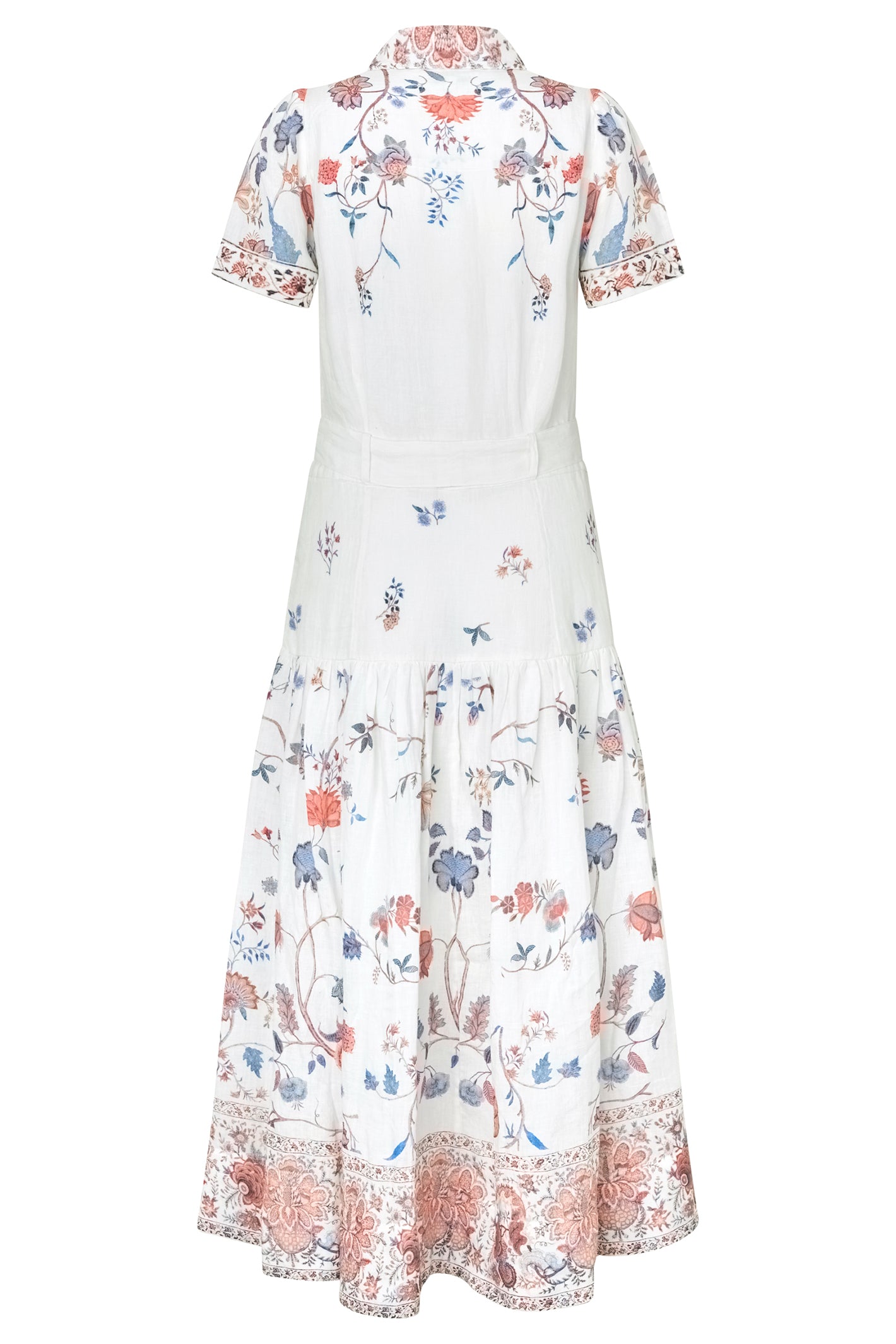 Dea Kudibal LunaDEA Cream Grand Chintz Print Collared Dress 1740326