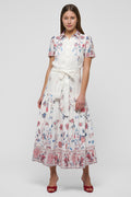 Dea Kudibal LunaDEA Cream Grand Chintz Print Collared Dress 1740326