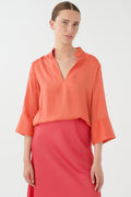 Dea Kudibal Lysannadea 1010124 Marmalade Orange Silk Blouse