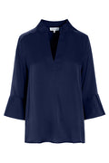 Dea Kudibal Lysannadea 1010124 Optical Navy Silk Blouse