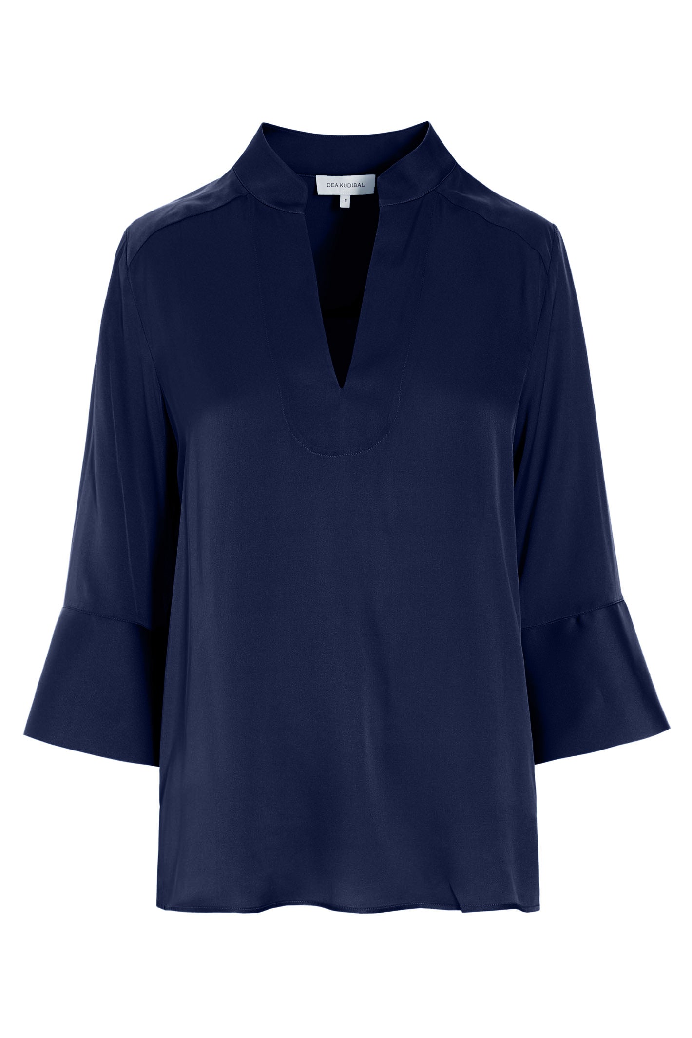 Dea Kudibal Lysannadea 1010124 Optical Navy Silk Blouse