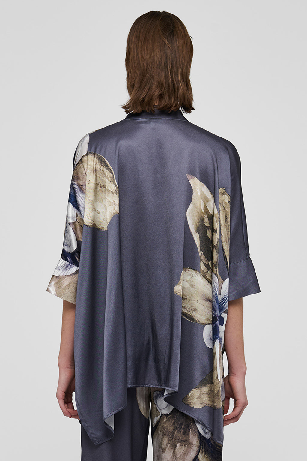 Dea Kudibal MandyDEA 1260126 Belladonna Steel Grey Stand Collar Blouse