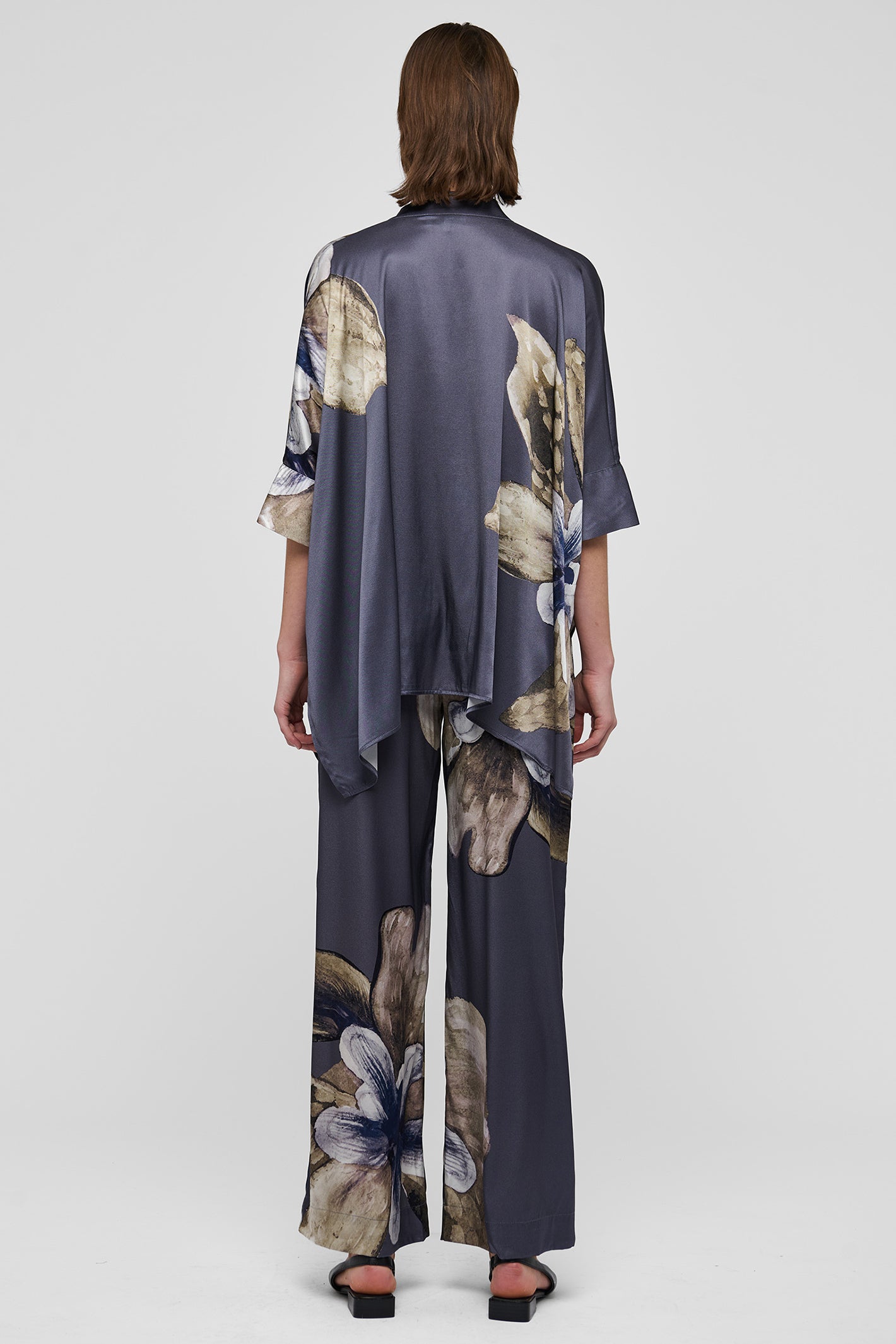 Dea Kudibal MandyDEA 1260126 Belladonna Steel Grey Stand Collar Blouse