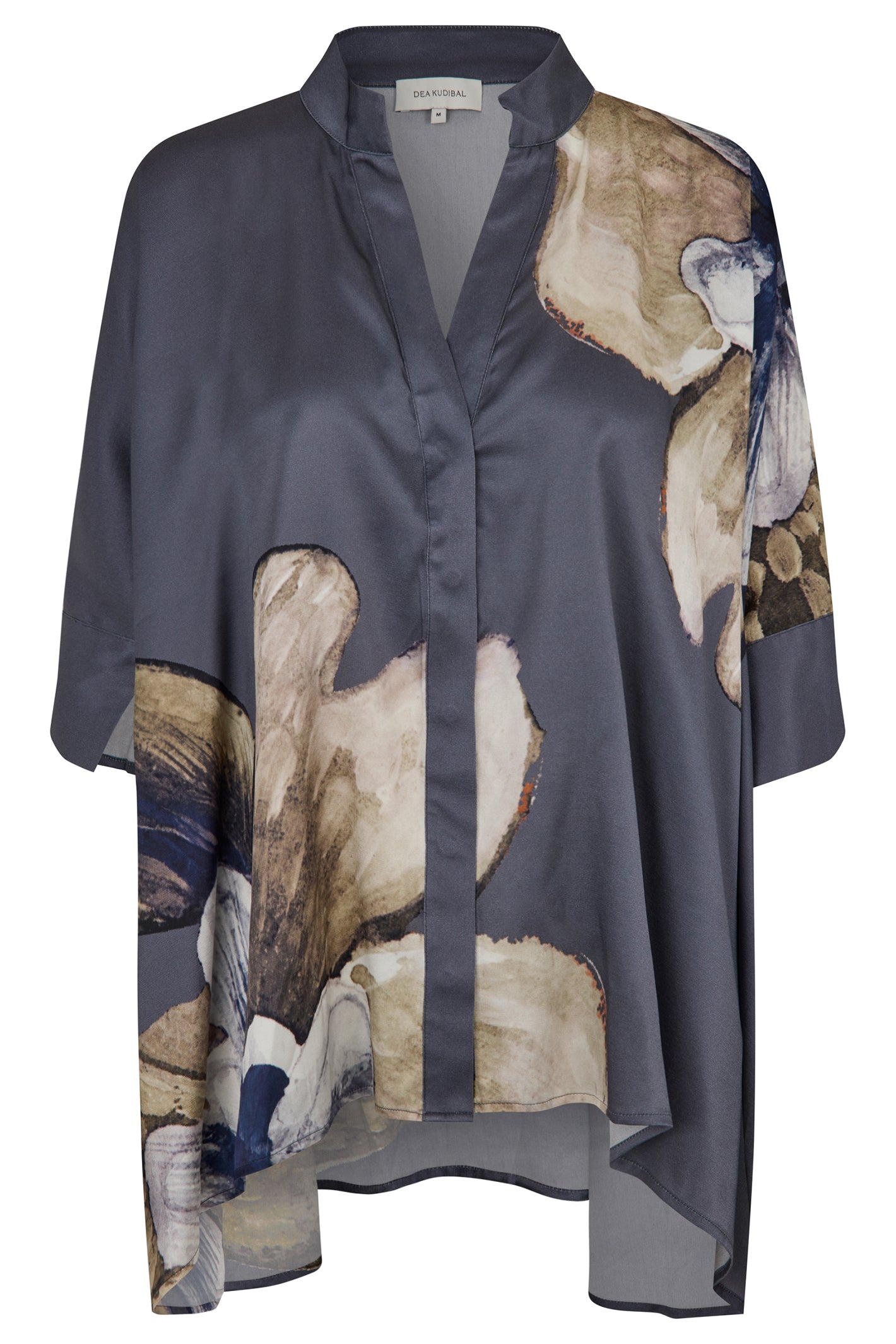 Dea Kudibal MandyDEA 1260126 Belladonna Steel Grey Stand Collar Blouse