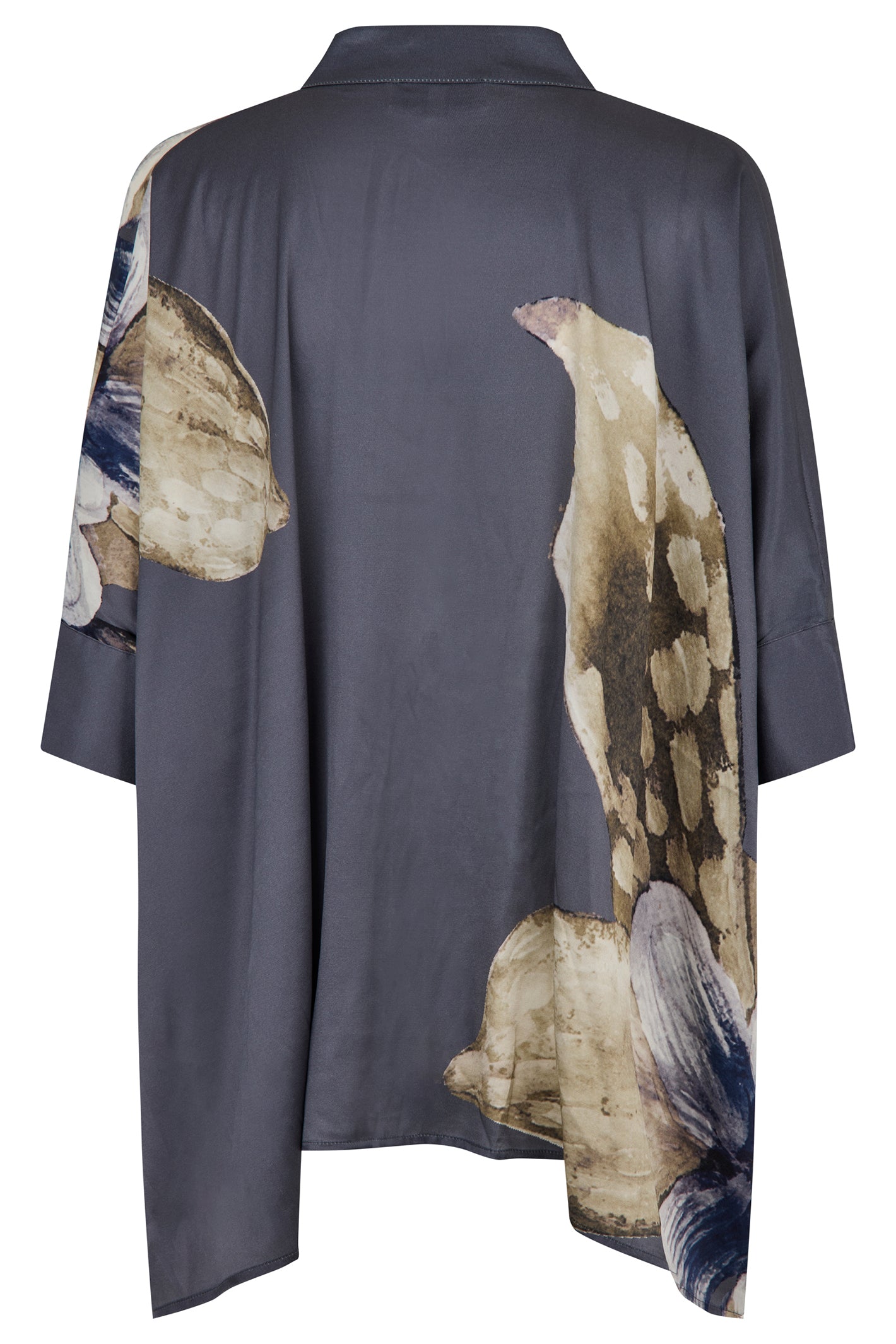 Dea Kudibal MandyDEA 1260126 Belladonna Steel Grey Stand Collar Blouse