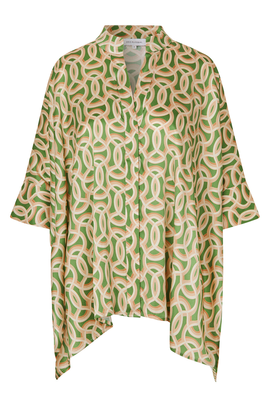 Dea Kudibal MandyDEA 2750326 Deuce Green Stand Collar Blouse, product back view