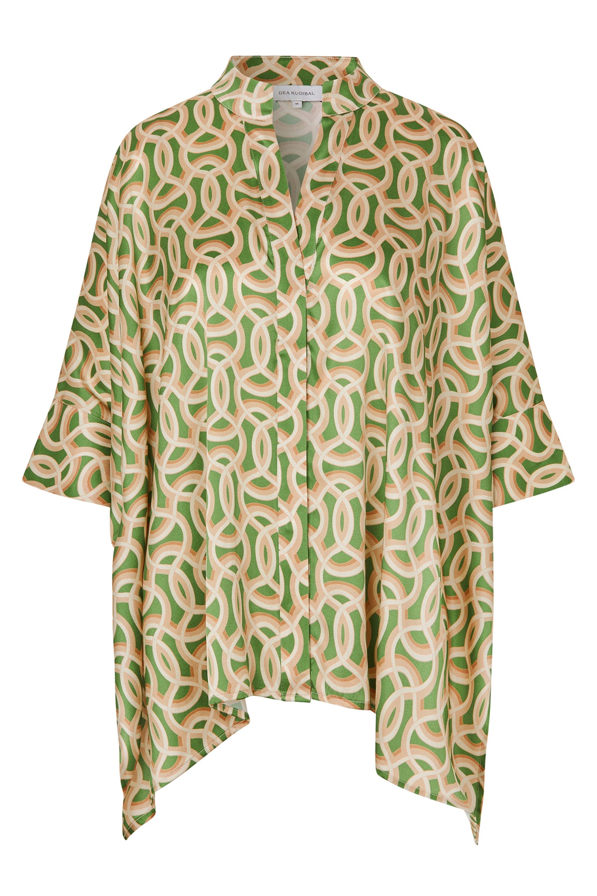 Dea Kudibal MandyDEA 2750326 Deuce Green Stand Collar Blouse, product back view