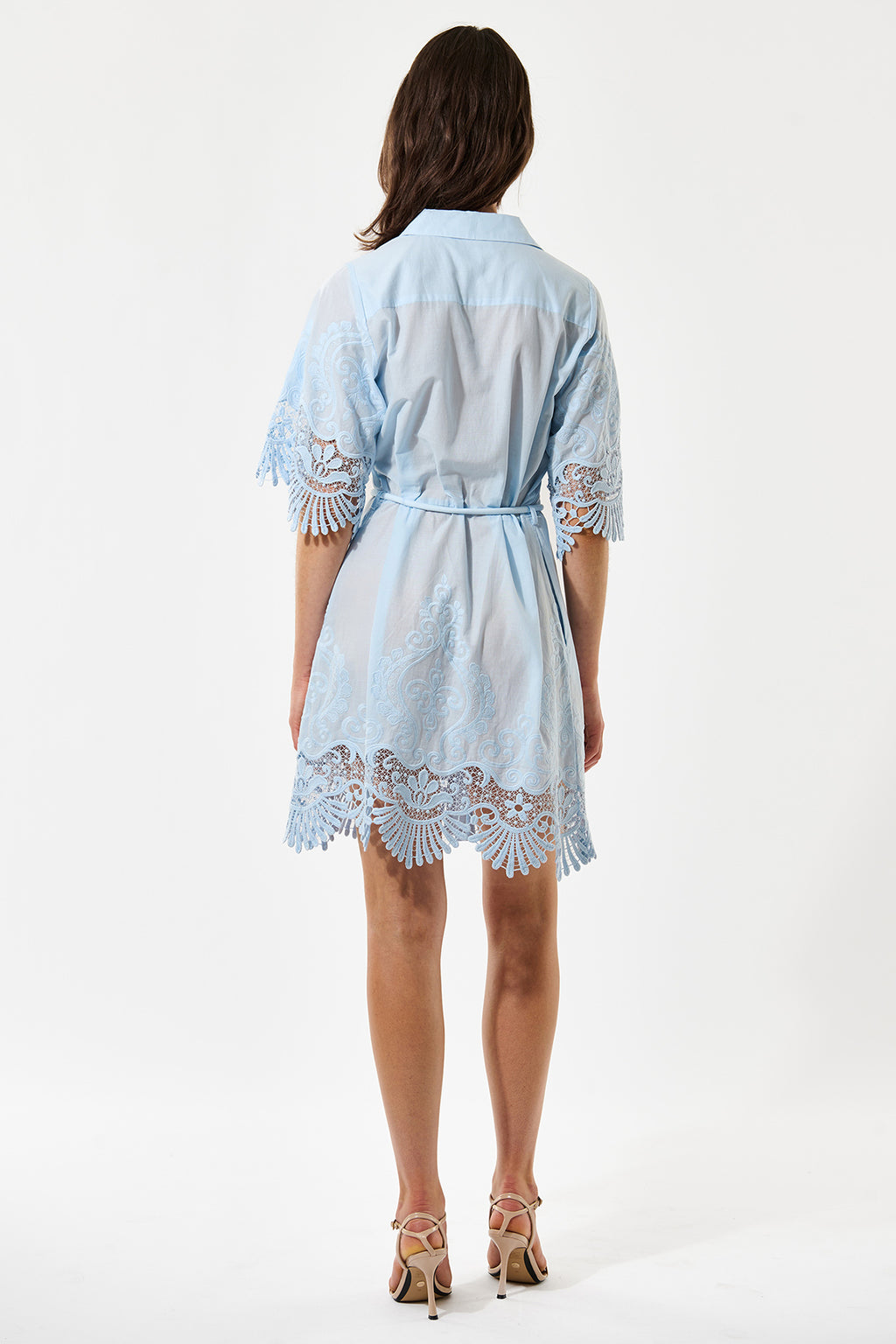 Dea Kudibal MaryellaDea Skyway Blue Scalloped Lace Dress 3950326