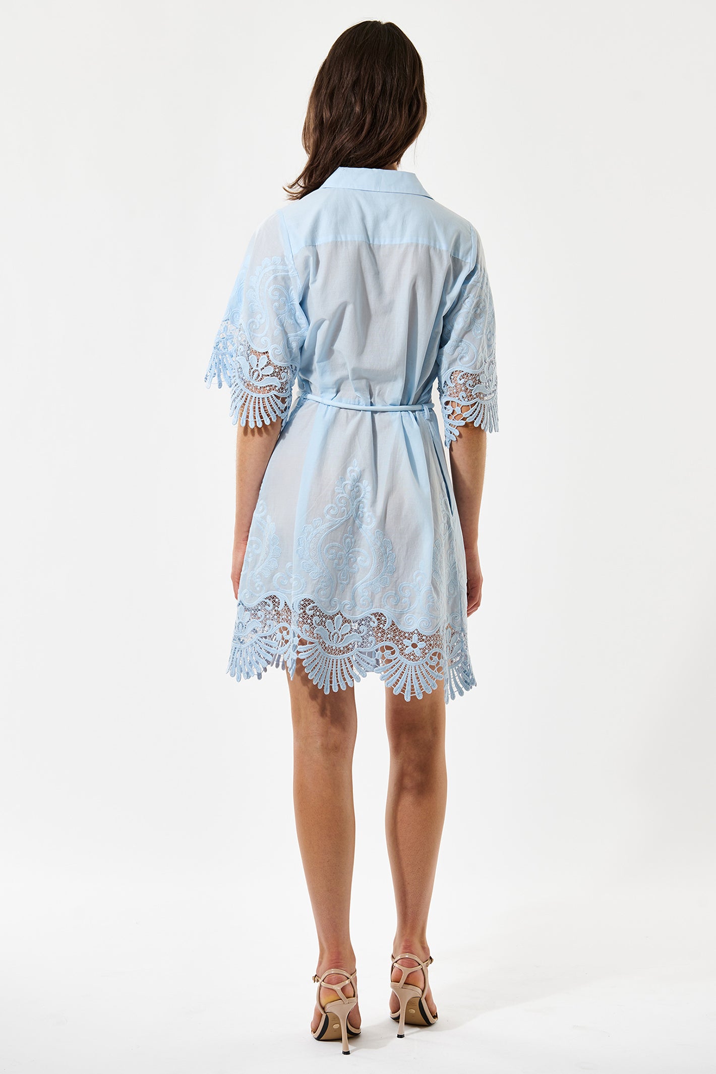 Dea Kudibal MaryellaDea Skyway Blue Scalloped Lace Dress 3950326