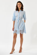Dea Kudibal MaryellaDea Skyway Blue Scalloped Lace Dress 3950326