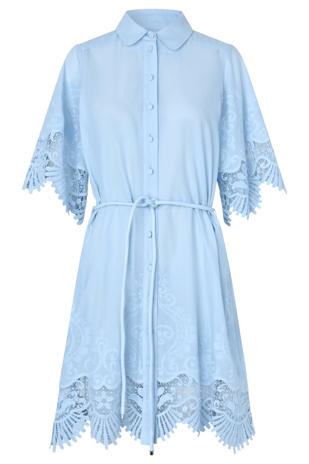 Dea Kudibal MaryellaDea Skyway Blue Scalloped Lace Dress 3950326