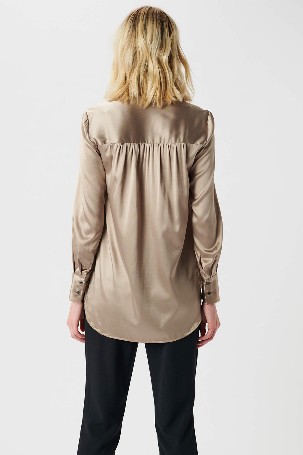 Dea Kudibal NateDEA 18-0722 Canvas Beige Silk Blouse, back view