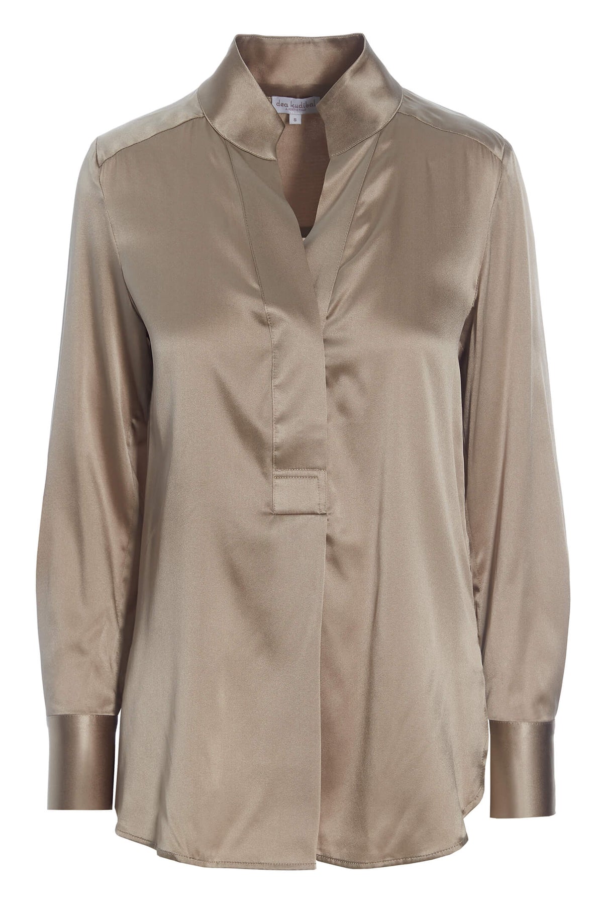 Dea Kudibal NateDEA 18-0722 Canvas Beige Silk Blouse, product front view