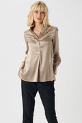 Dea Kudibal NateDEA 18-0722 Canvas Beige Silk Blouse, front view