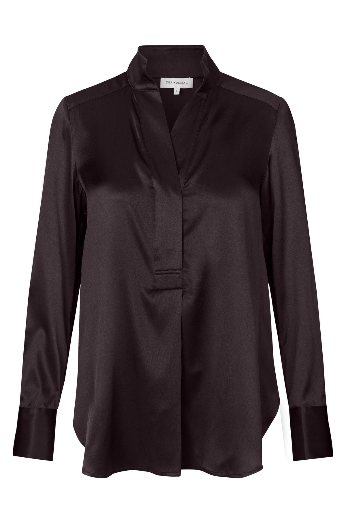 Dea Kudibal NateDEA 1800724 Ganache Brown Silk Blouse, front view
