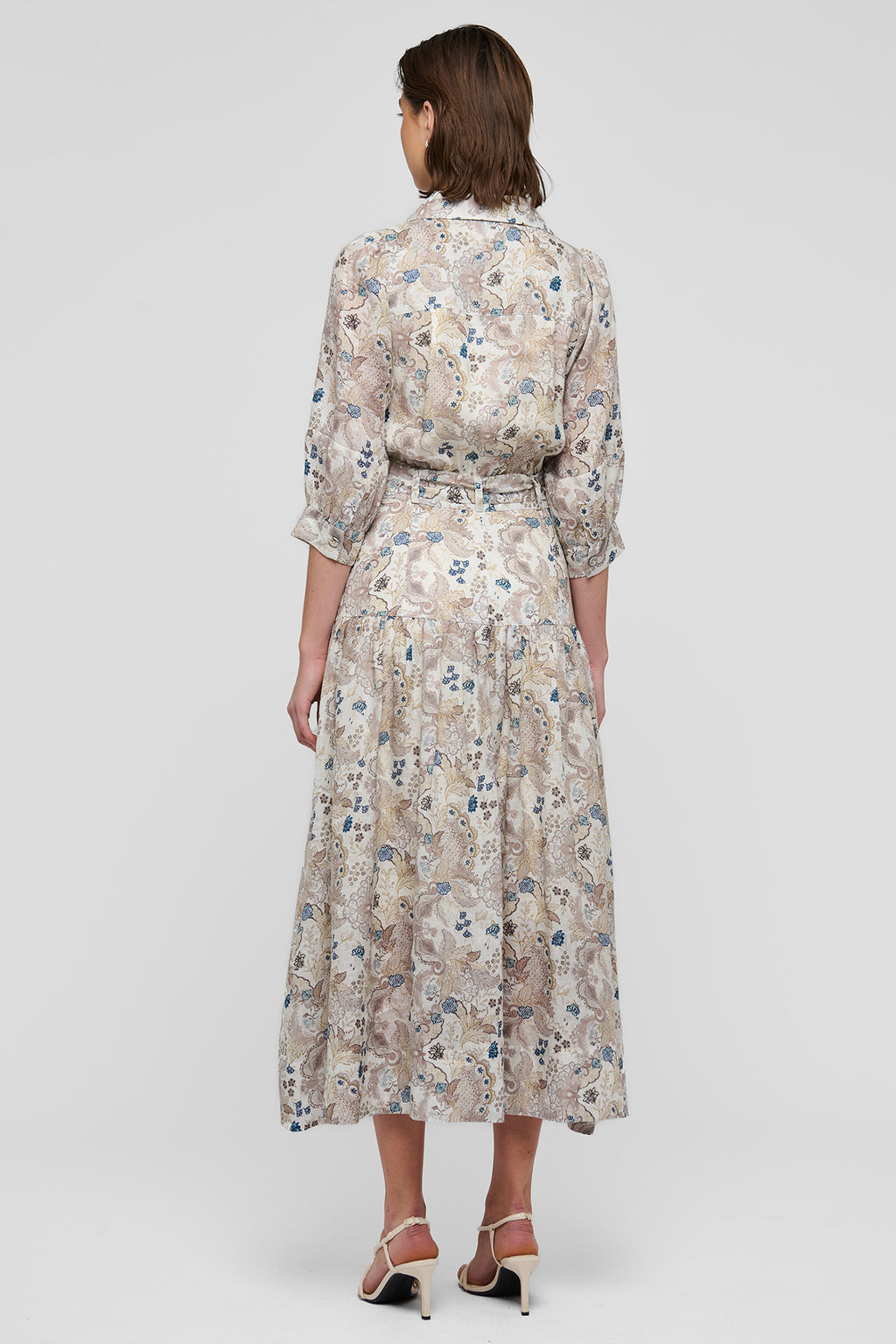 Dea Kudibal PalmaDEA NS 1390126 Biscotti Petite Fleur Print Collar Dress