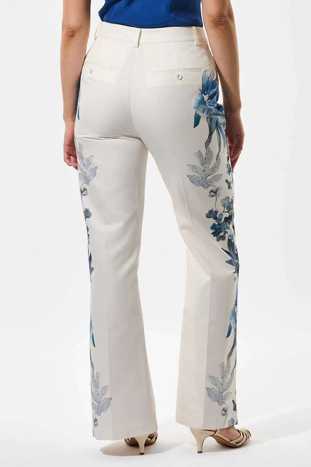 Dea Kudibal RihannaDEA 0150126 Belladonna Midnight Cotton Silk Flared Trousers