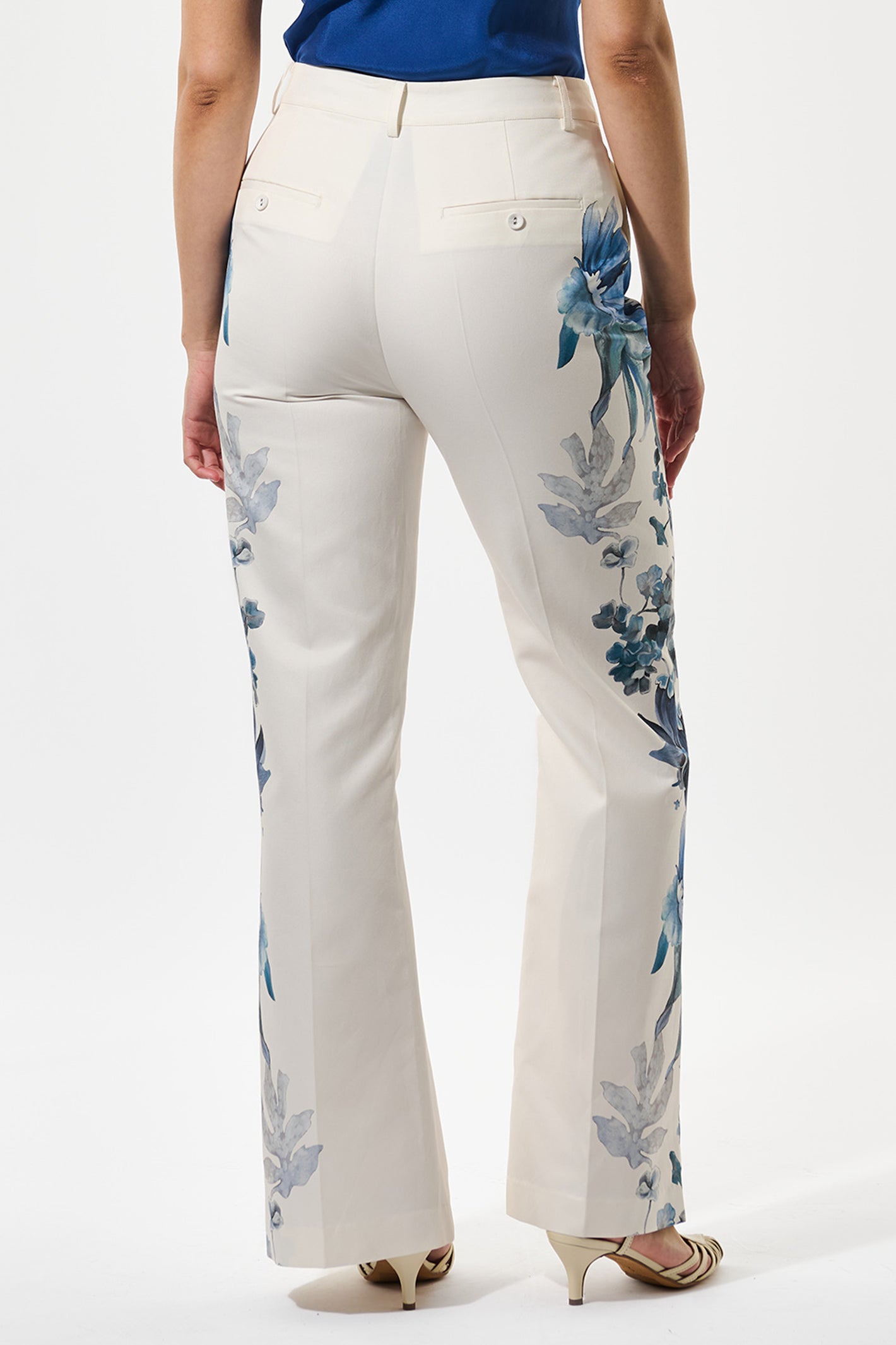 Dea Kudibal RihannaDEA 0150126 Belladonna Midnight Cotton Silk Flared Trousers