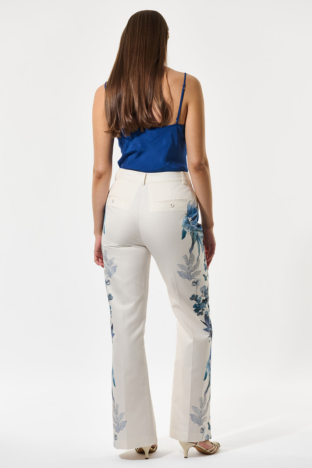 Dea Kudibal RihannaDEA 0150126 Belladonna Midnight Cotton Silk Flared Trousers