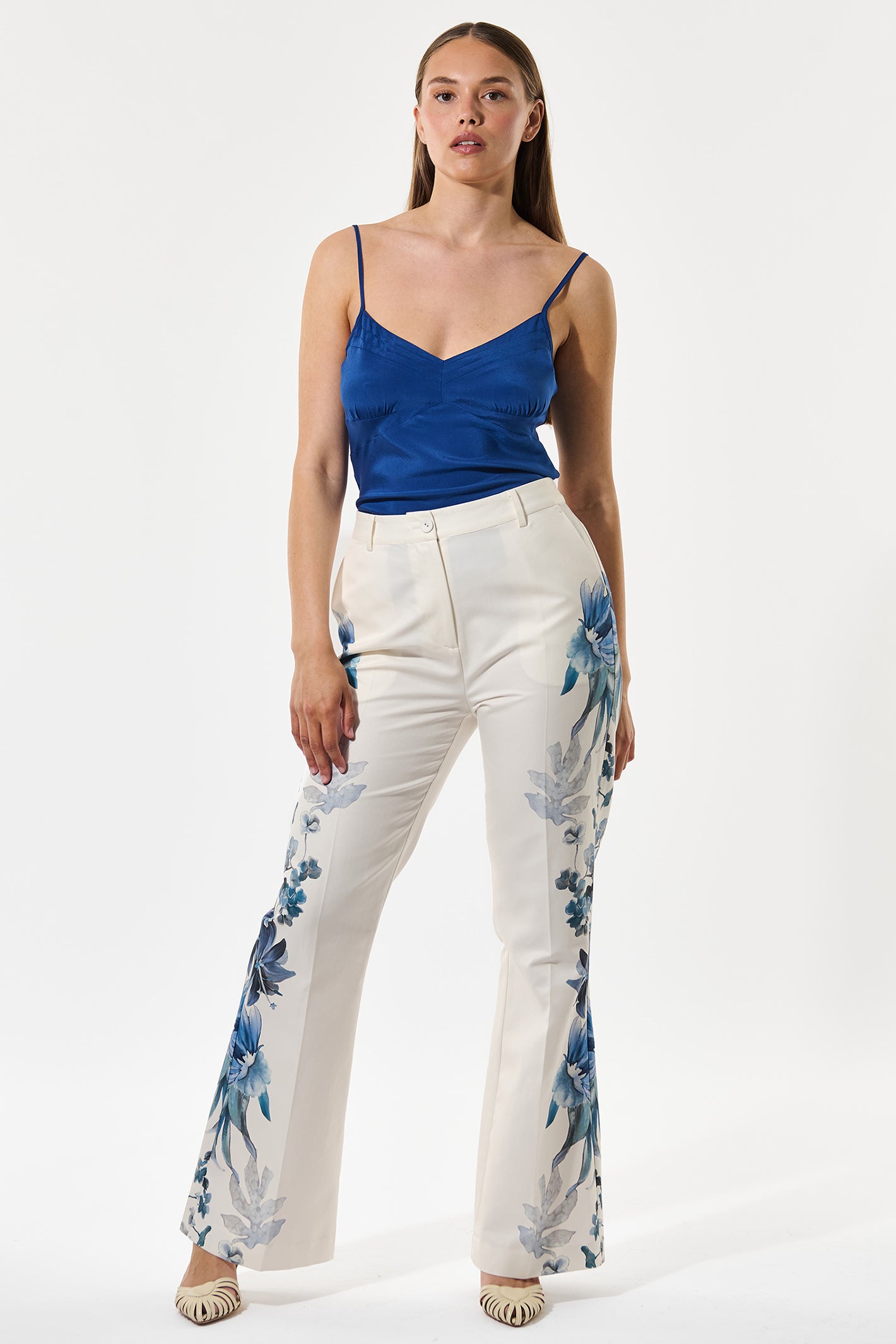 Dea Kudibal RihannaDEA 0150126 Belladonna Midnight Cotton Silk Flared Trousers