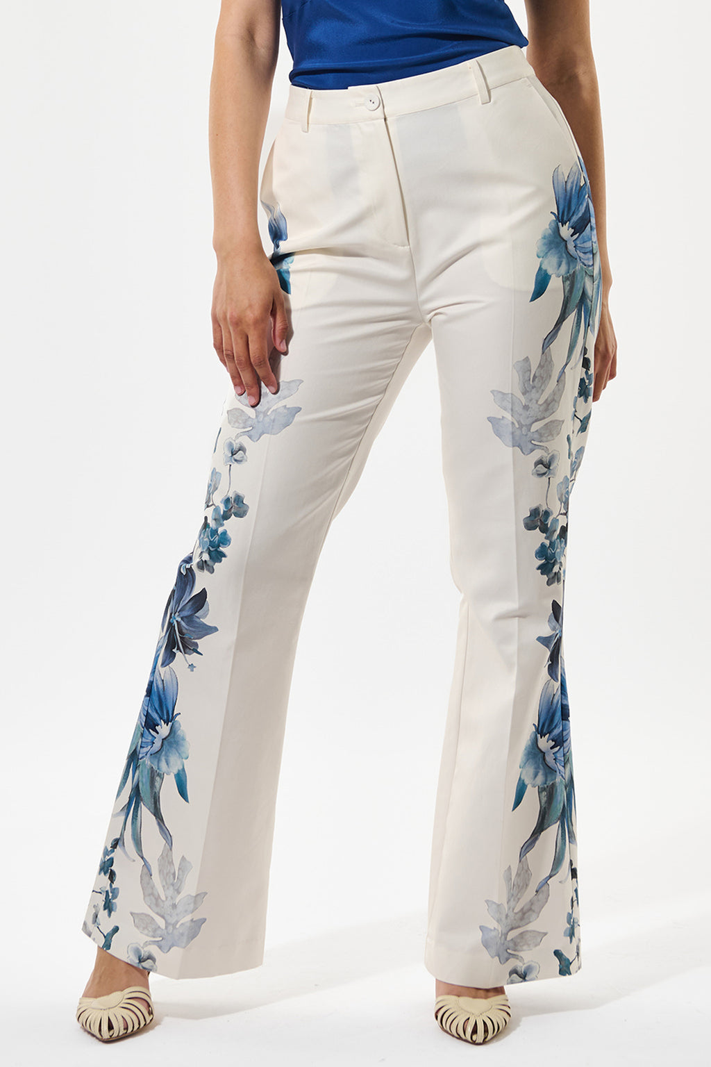 Dea Kudibal RihannaDEA 0150126 Belladonna Midnight Cotton Silk Flared Trousers