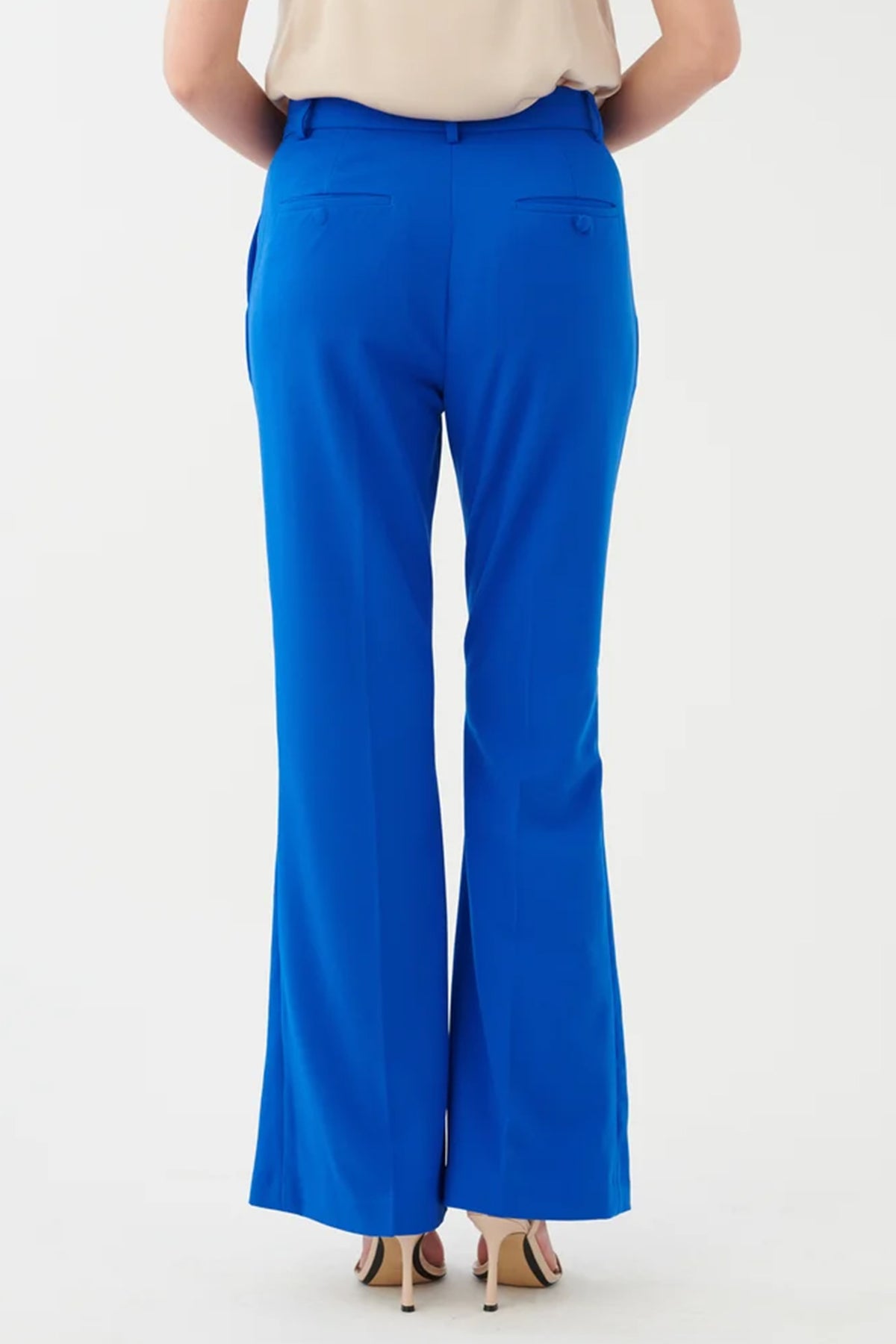 Dea Kudibal RihannaDea Electric Blue Flared Trousers 1420124, back view