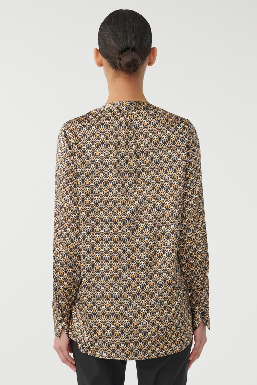 Dea Kudibal Santena 1041023 Stellarum Brown Print Shirt, back view