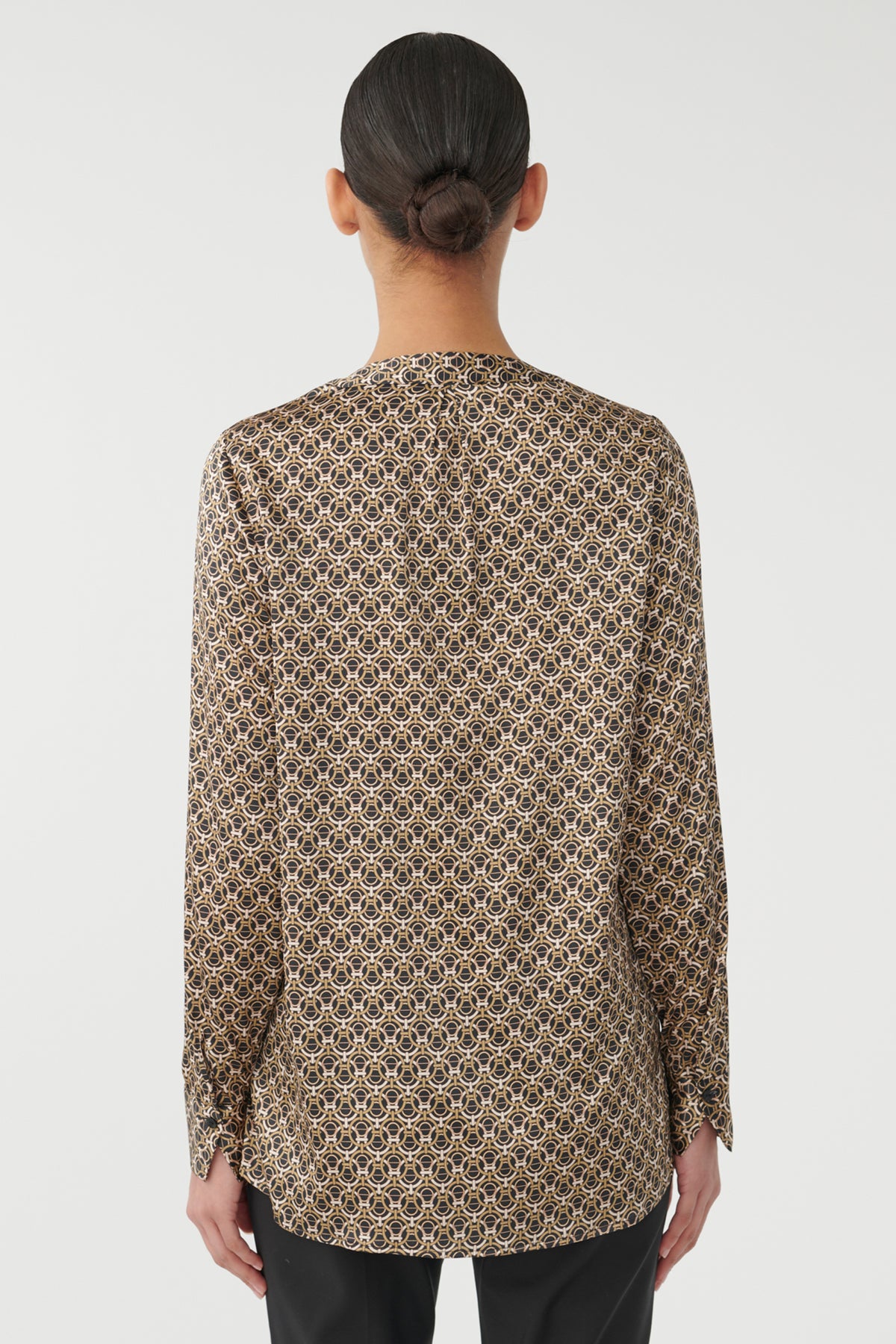 Dea Kudibal Santena 1041023 Stellarum Brown Print Shirt, back view