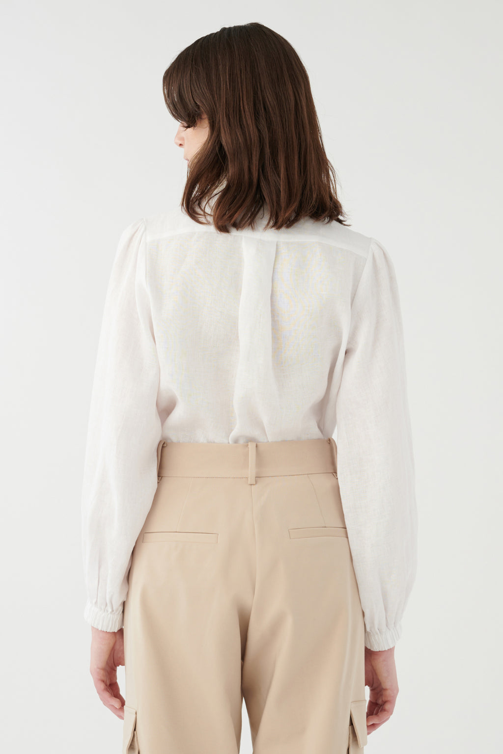 Dea Kudibal TrinaDEA 1940124 Natural White Linen Blouse, back view