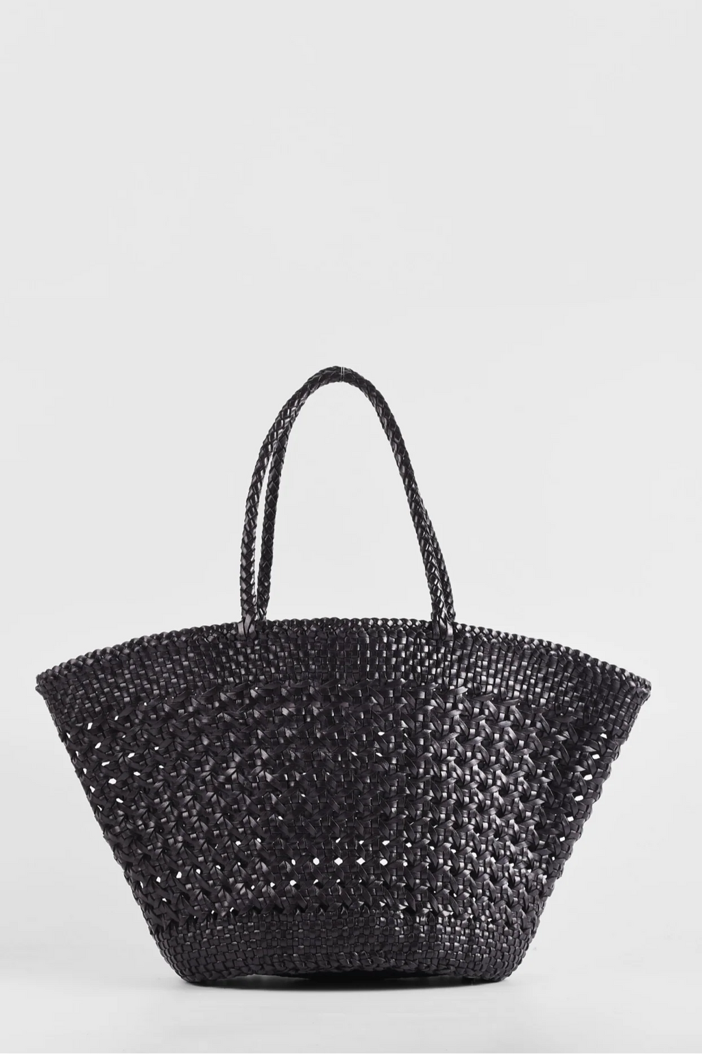 Ellyla Isla Black Woven Leather Basket Bag