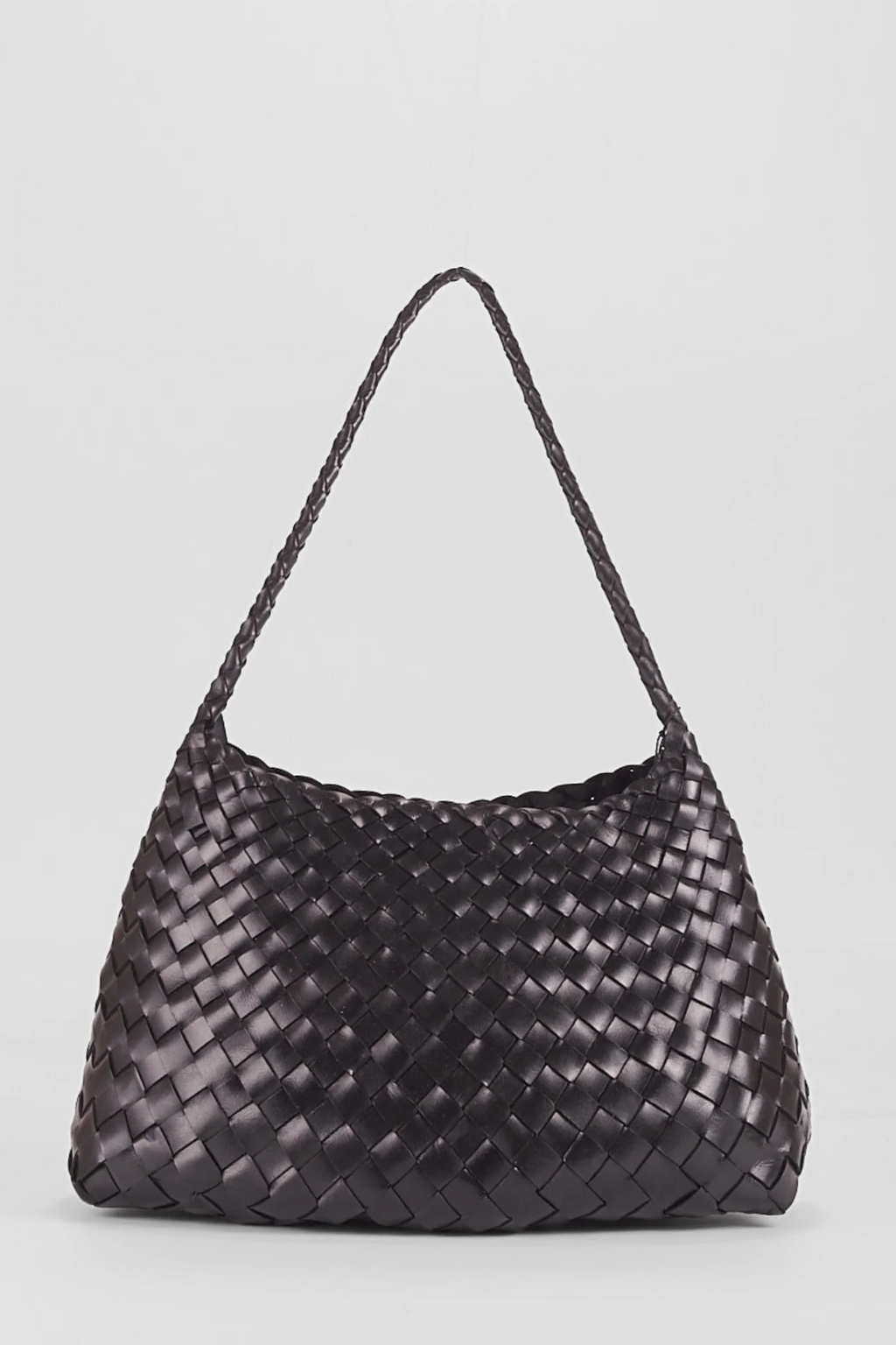 Ellyla Selina Black One Handle Woven Leather Bag