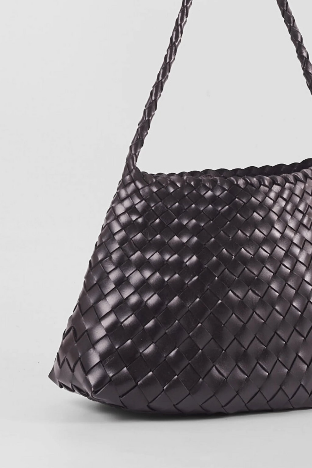 Ellyla Selina Black One Handle Woven Leather Bag
