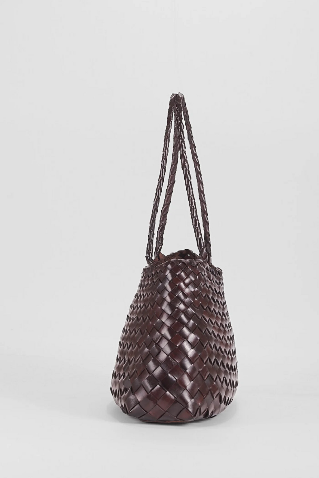 Ellyla Selina Espresso Woven Leather 2 Long Handles Bag