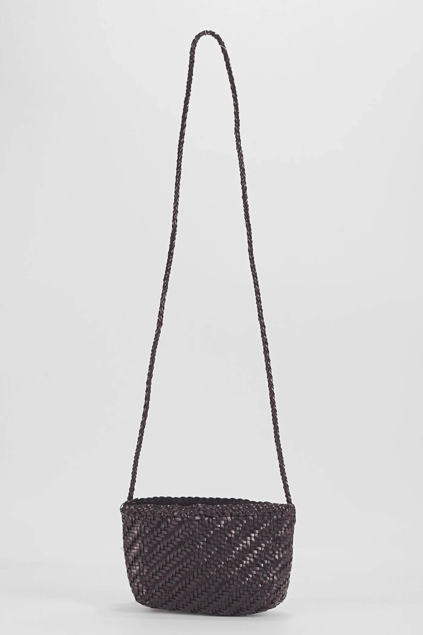 Ellyla Sia Black Woven Leather Crossbody Bag