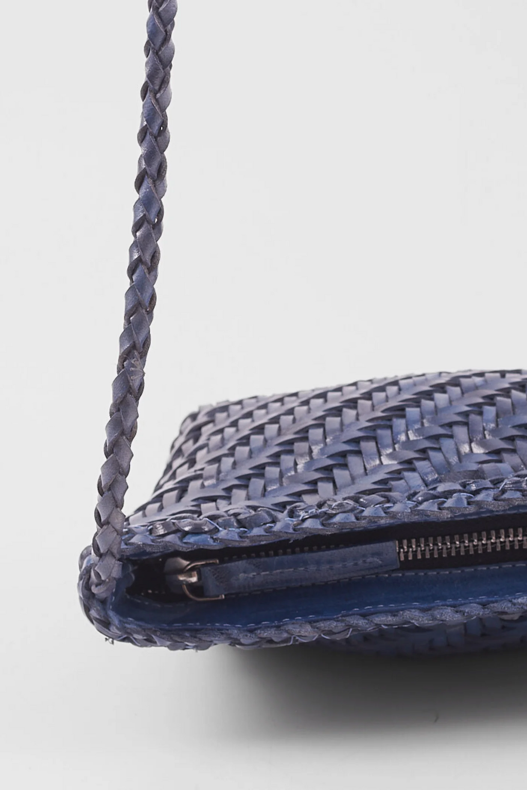 Ellyla Sia Blue (A06) Woven Leather Crossbody Bag