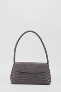 Ellyla Simi Black Caprine Leather Baguette Bag