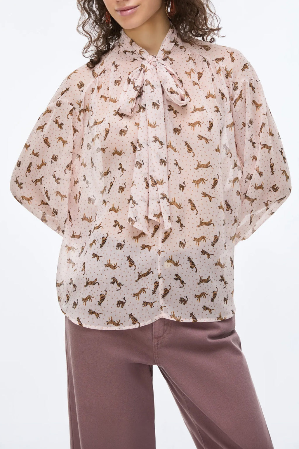 IBLUE IBLSECOLO Pink Tiger Blouse, front view