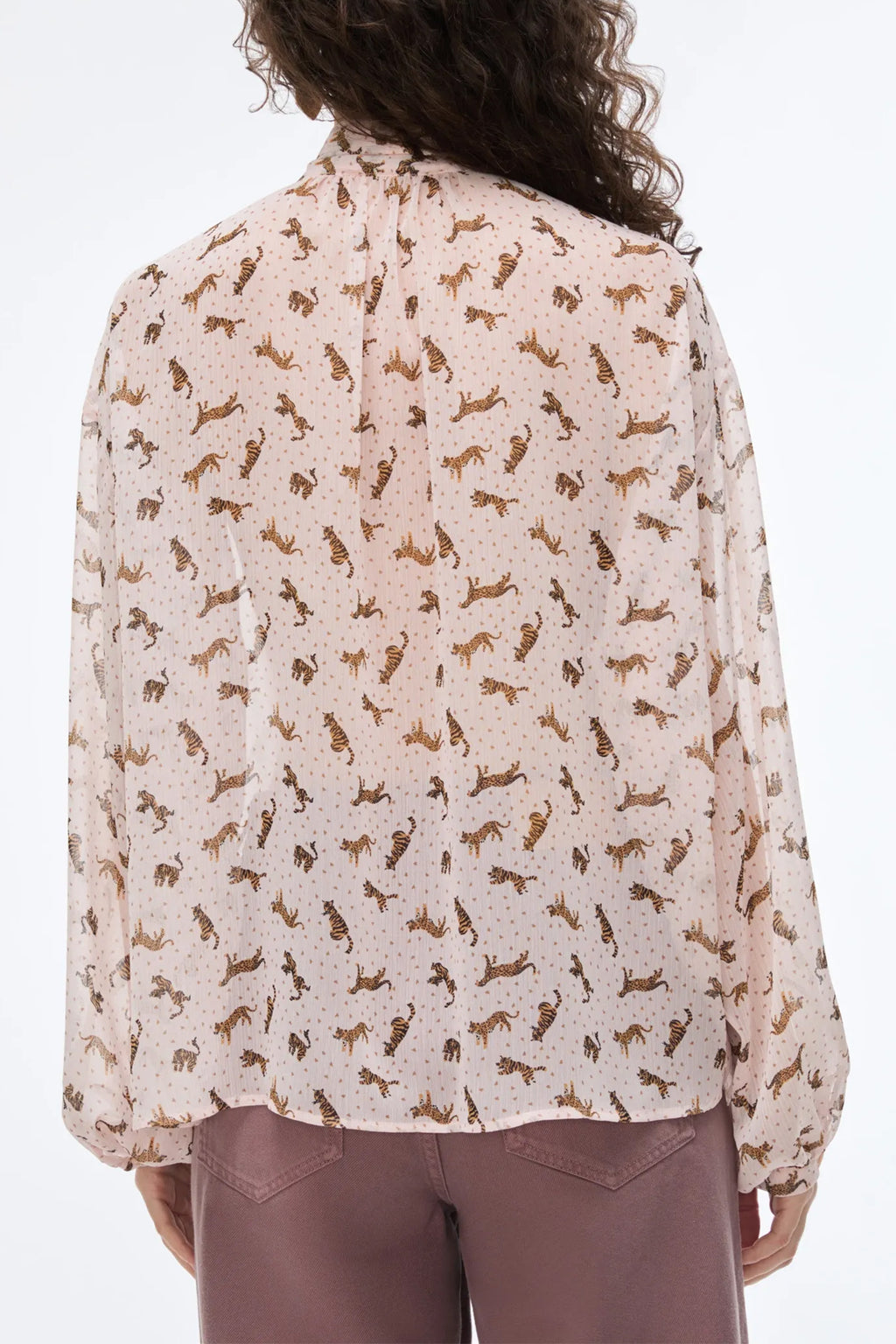 IBLUE IBLSECOLO Pink Tiger Blouse, back view