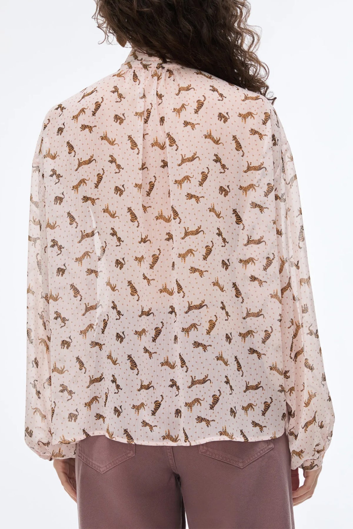 IBLUE IBLSECOLO Pink Tiger Blouse, back view